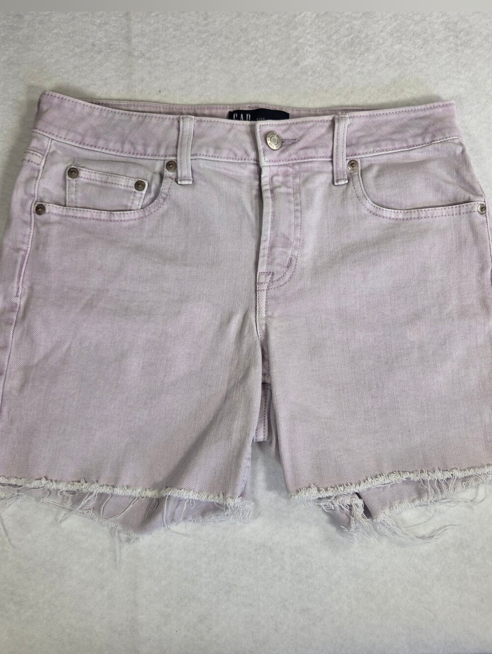 GAP Lilac Frayed Hem Denim Shorts